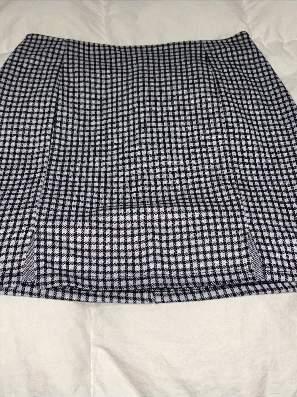 FULL TILT Gingham Mini Skirt - Black and White